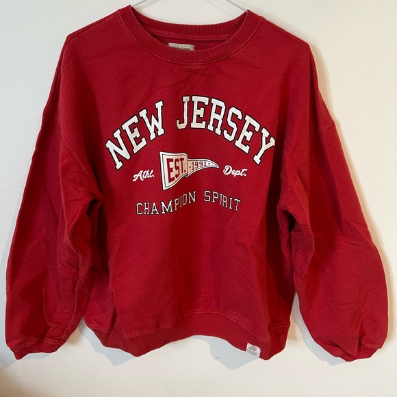 Red oversized crew neck - Picture 2 of 2